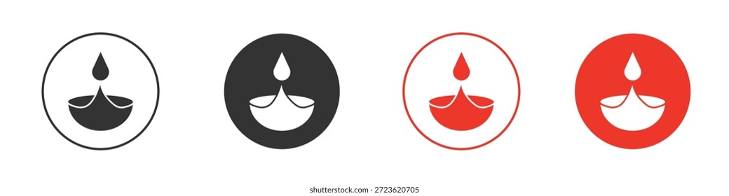 Icono de Diya. diseño de Vector de Web