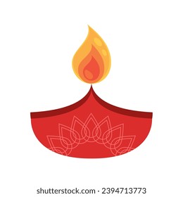 diya lamp design vector isolated