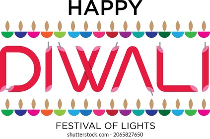 Diya lamp with fire work for Diwali, Deepavali or Dipavali, the indian festival of lights