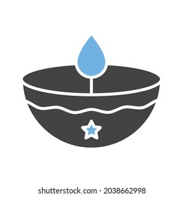 Imagen vectorial del icono de la lámpara diya. También se puede usar para el Carnaval. Adecuado para aplicaciones móviles, aplicaciones web y medios impresos.