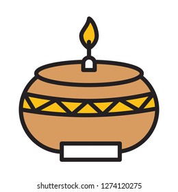 diya vector icon