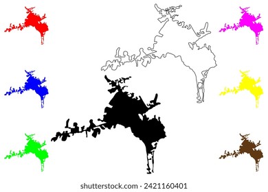 Diyarbakir city (Republic of Türkiye, Turkey) map vector illustration, scribble sketch Amed or Diyarbekir map