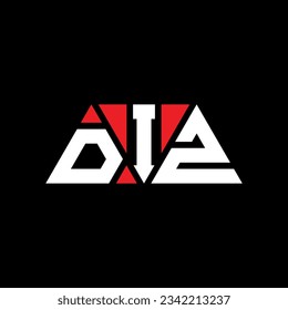 DIZ Dreiecksbuchstabe Logo Design mit Dreiecksform. DIZ Dreieck Logo Design Monogramm. DIZ Dreieck-Vektorlogo-Vorlage mit roter Farbe. DIZ dreieckiges Logo Einfach, elegant und luxuriös.