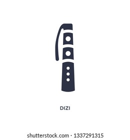 dizi isolated icon. Simple element illustration from asian concept. dizi editable logo symbol design on white background. Can be use for web and mobile.