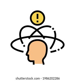 dizziness disease color icon vector. dizziness disease sign. isolated symbol illustration