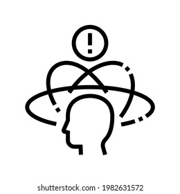 dizziness disease line icon vector. dizziness disease sign. isolated contour symbol black illustration