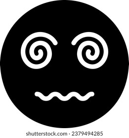 Dizziness glyph icon illustration vector