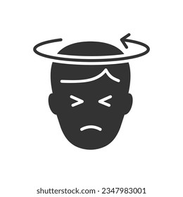 Icono de glifo mareo. Ilustración vectorial aislada en blanco.