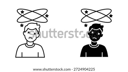 Dizziness icon graphic design. Vector icon illustrations