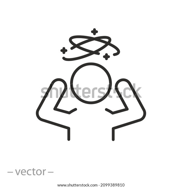 Dizziness Icon Headache Person Feeling Dizzy Stock Vector (Royalty Free ...