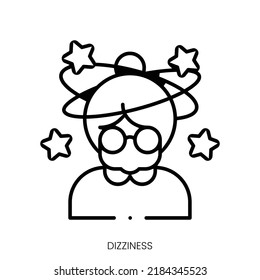 icono de mareo. Signo de estilo lineal aislado en fondo blanco. Ilustración del vector