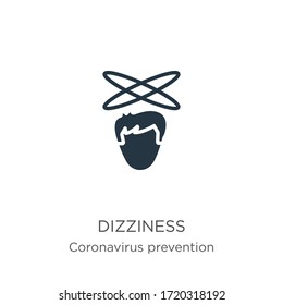 Dizziness icon vector. Trendy flat dizziness icon from Coronavirus Prevention collection isolated on white background. Vector illustration can be used for web and mobile graphic design, logo, eps10