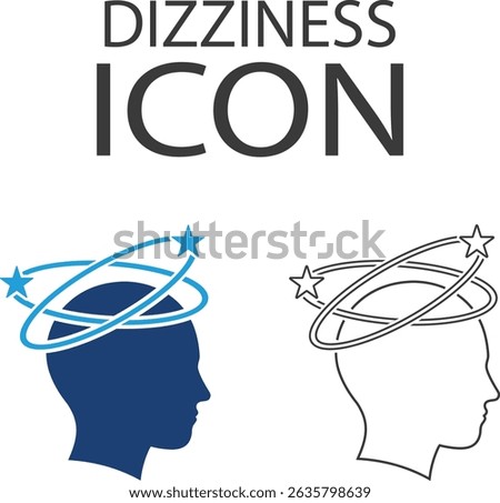 Dizziness icons design, Line art icon design
