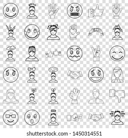 Dizzing icons set. Outline style of 36 dizzing vector icons for web for any design