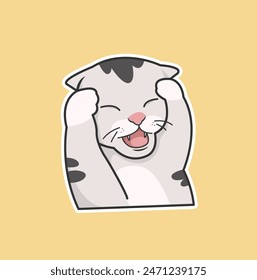 Dizzy Cat Meme Vector Cute Illustration