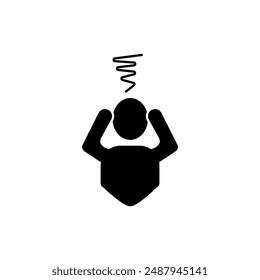 dizzy concept line icon. Simple element illustration. dizzy concept outline symbol design.