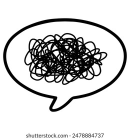 Dizzy Confused Stressed Thought Bubble Speech Comics Cartoon Vector Illustration