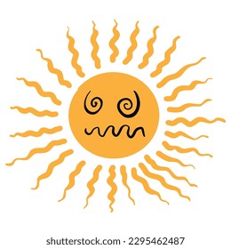 Dizzy cute sun ,good for graphic design resources, posters, prints, stickers, pamflets, banners, decoration, and more