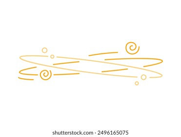 Dizzy and distracted feeling icon, squiggles and circles rotate in linear orbit vector illustration