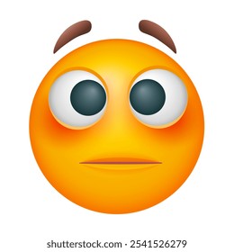 Emoji tonto em fundo branco. Emoticon bonito.