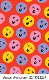 dizzy emoticon pattern background creative illustration for background, poster, flyer, design, wallpaper, card