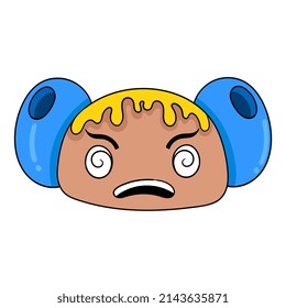 dizzy expression faint, vector illustration art. doodle icon image kawaii.