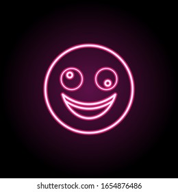 Dizzy face neon icon. Simple thin line, outline vector of emoji icons for ui and ux, website or mobile application