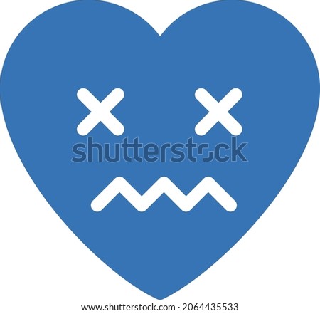 dizzy face vector glyph colour  icon