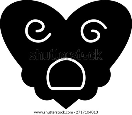 Dizzy Glyph Style Icon Design