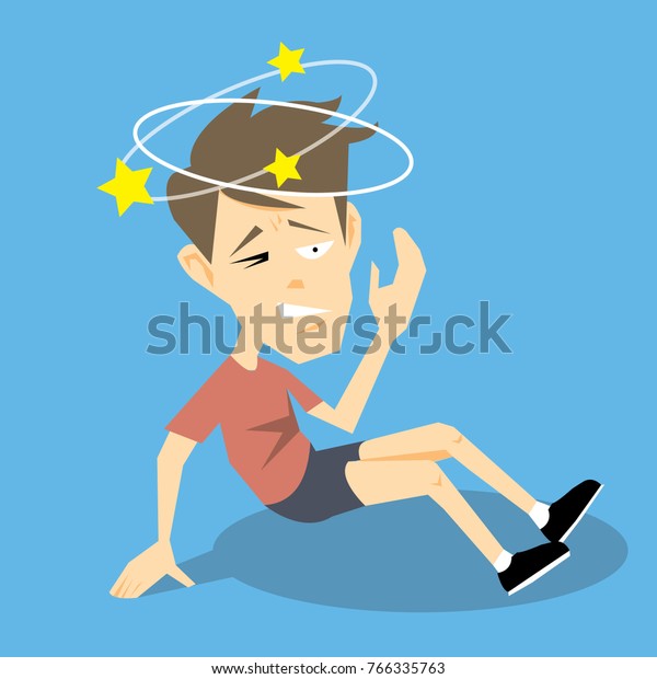 Dizzy Man Falling Downvector Cartoon Stock Vector (Royalty Free) 766335763