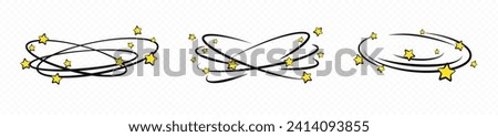 Dizzy person sick element around head vector