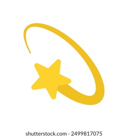 Dizzy star emoji vector symbol illustration