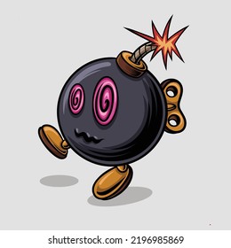 Dizzy Time Boom Walking Cartoon