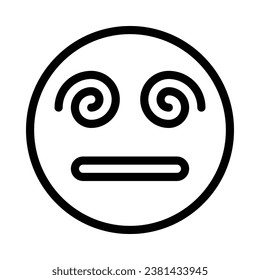 dizzy vector icon on white background