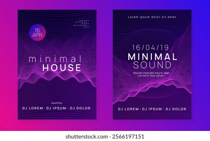 Dj Background. Green Fest Poster. Music Magazine. Techno Electro Template. Soundwave Disco Illustration. Festival Invite. Pink Discotheque Banner. Violet Dj Background