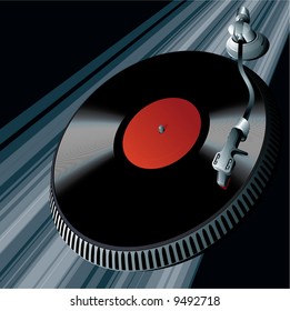 DJ background. Vector