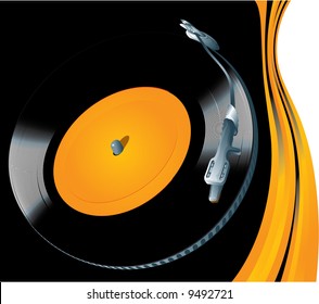 DJ background. Vector