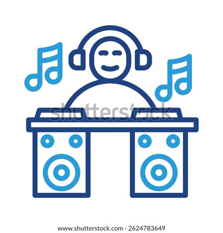 Dj Booth Icon Element For Design