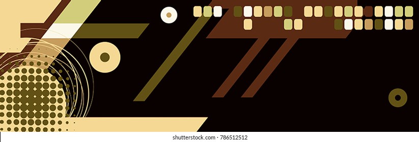 DJ business card.Golden music party banner