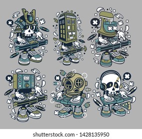 
DJ Cartoon Character Design Template