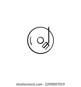 DJ CD Line Style Icon Design