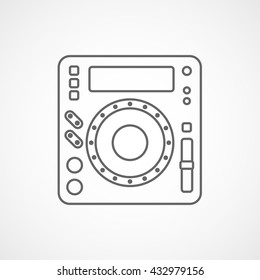 DJ CD Player Icon On White Background