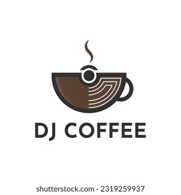 Dj Coffee logo design idea