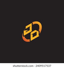 DJ combination letter unique initials logo esport for gaming team, youtube, twitch