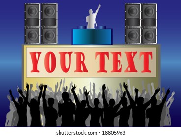 DJ Concert Vector Background