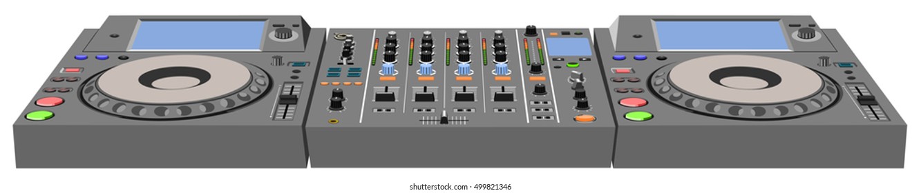 DJ console The file has three layers: body, marking, button.