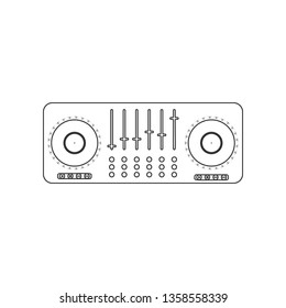 DJ console icon. Element of zoo for mobile concept and web apps icon. Outline, thin line icon for website design and development, app development