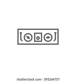 DJ console line icon.