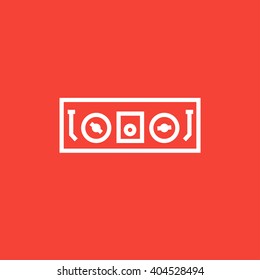 DJ console line icon.