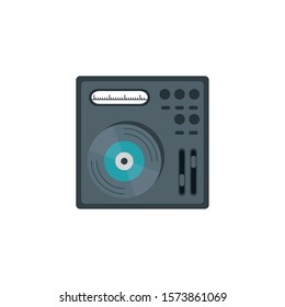dj console music flat style icon vector illustration design